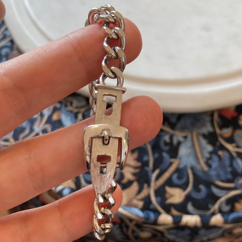 Vintage Avon Belt Buckle Curb Link Bracelet - Picture 5 of 9